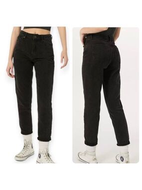 BDG Urban Outfitters High Rise Mom Corduroy Pants Black Size 24